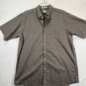 L.L. Bean Men's XL Tall Plaid Short Sleeve Button-Up Shirt